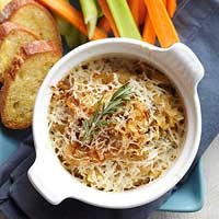 Baked Asiago hummus