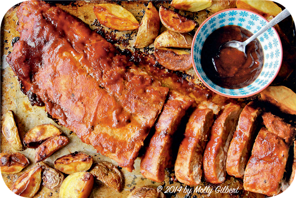Baked baby back ribs & potatoes