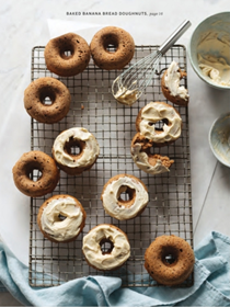 Baked banana bread doughnuts