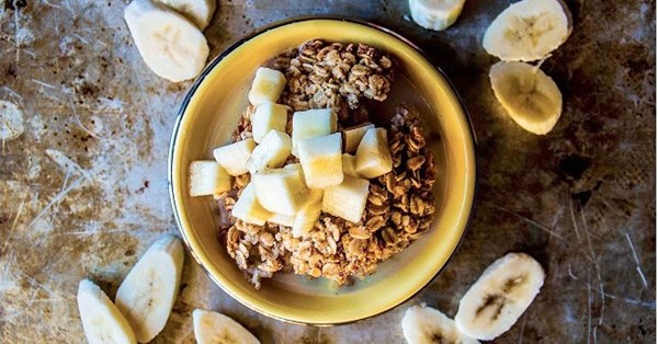 Baked banana oatmeal