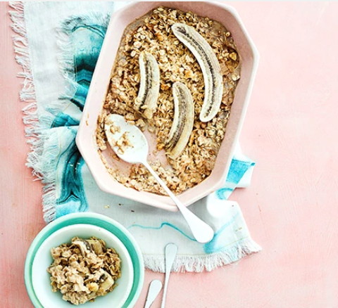 Baked banana porridge