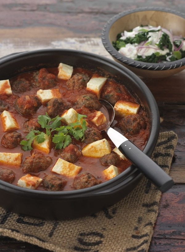 Baked beef kofta with paneer