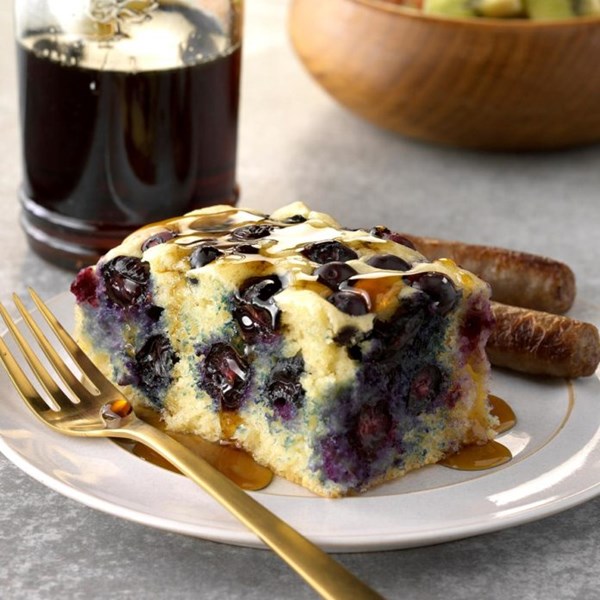 Baked blueberry ginger pancake