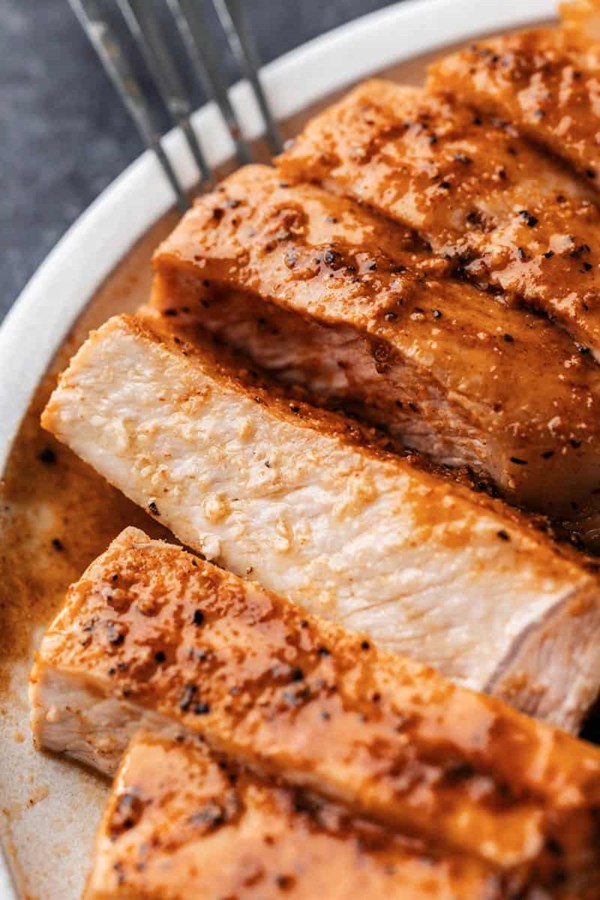 Baked boneless pork chops