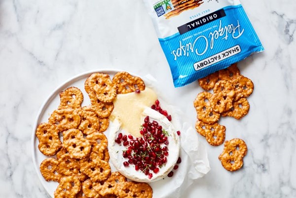 Baked Brie and pomegranate seeds