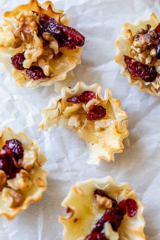 Baked Brie phyllo cups