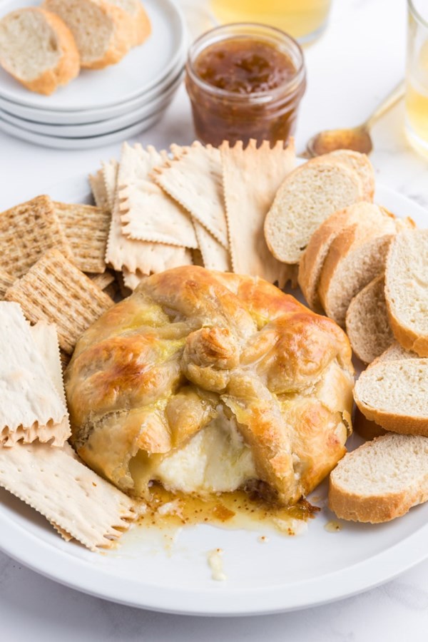 Baked Brie with fig jam
