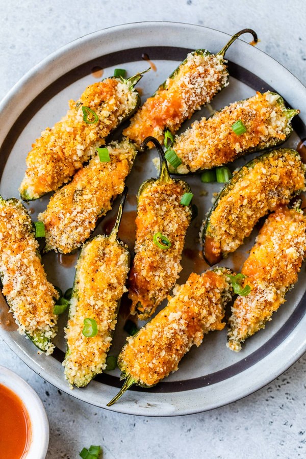 Baked Buffalo chicken jalapeño poppers