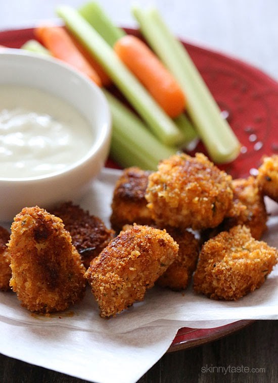 Baked Buffalo chicken nuggets
