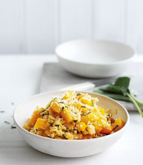 Baked butternut squash and sage risotto
