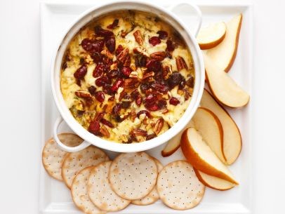 Baked Cambozola with pecans and cranberries