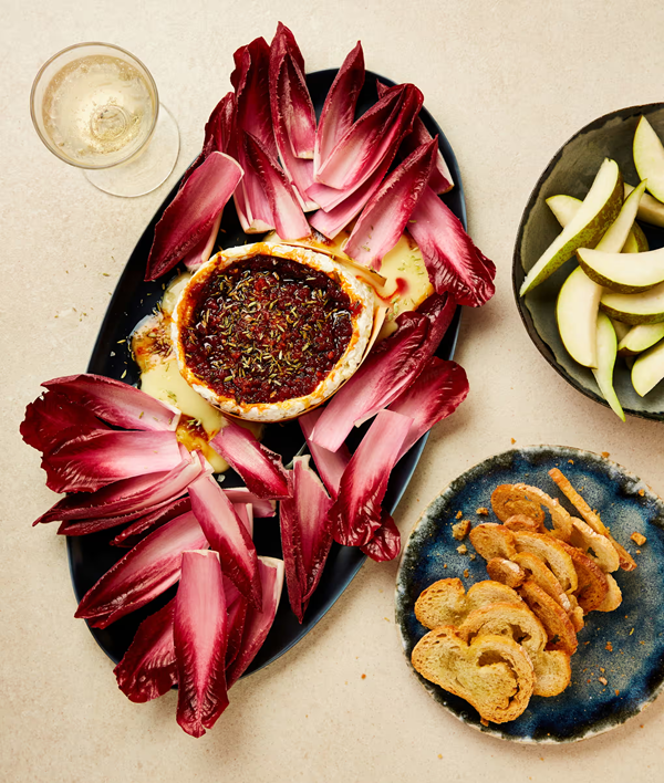 Baked Camembert, 'nduja and honey