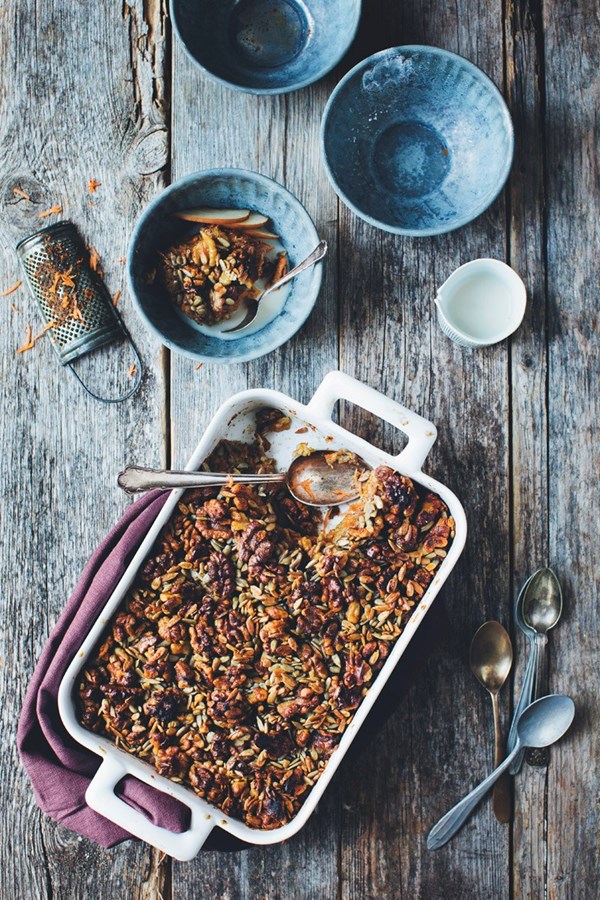 Baked carrot cake oatmeal