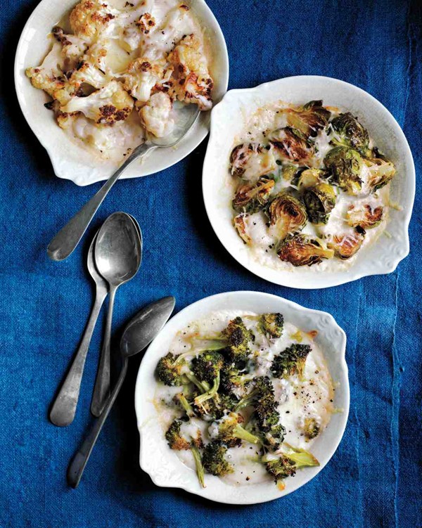 Baked cauliflower custards