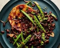 Baked celeriac steaks with firecracker sauce