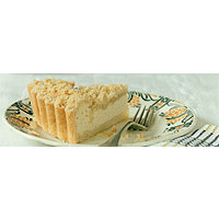 Baked cheesecake with crumble topping