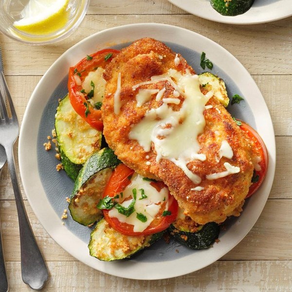 Baked chicken & zucchini
