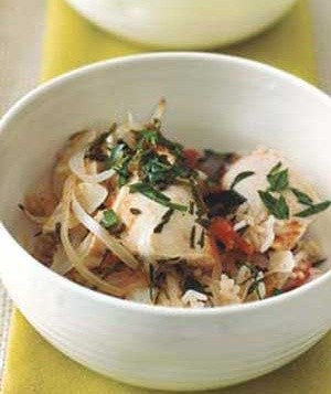 Baked chicken and rice