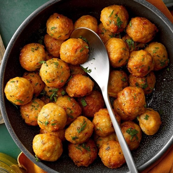 Baked chicken meatballs