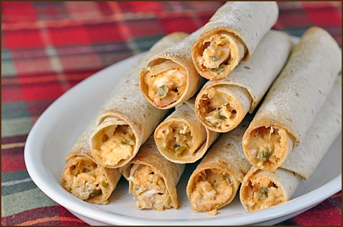 Baked chicken taquitos