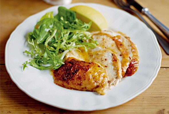 Baked chicken with cinnamon butter