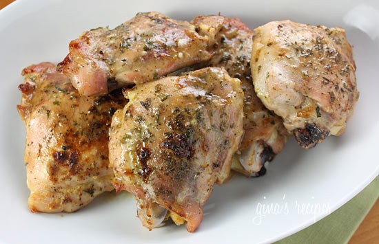 Baked chicken with Dijon and lime