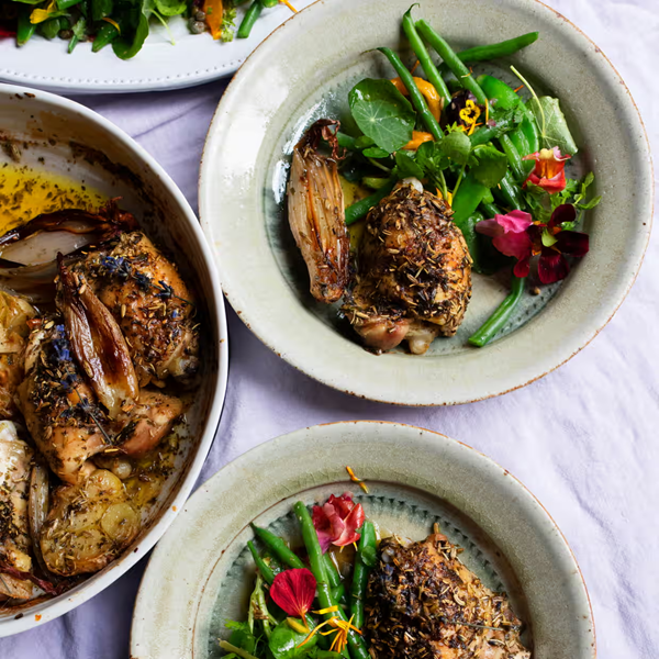Baked chicken with herbes de Provence