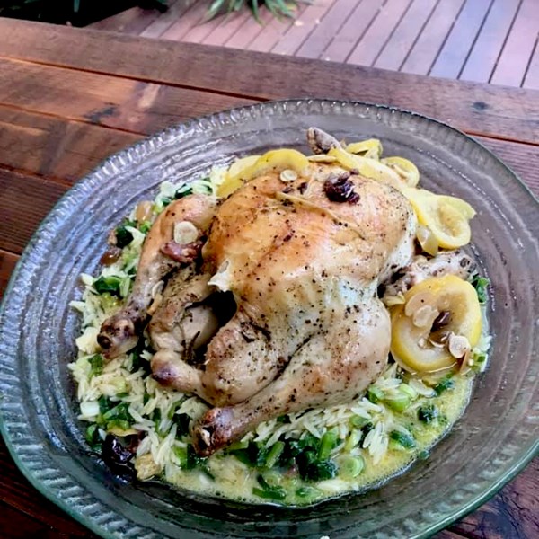 Baked chicken with lemon (Kotópoulo lemonato)