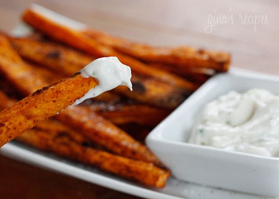 Baked chipotle sweet potato fries