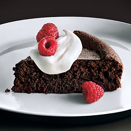 Baked chocolate mousse