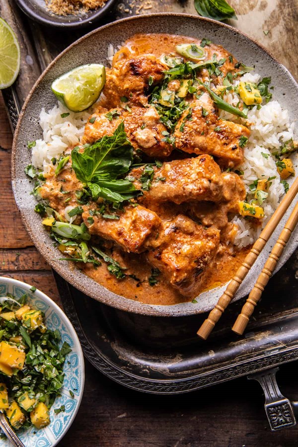 Baked coconut curry salmon