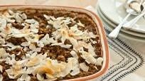 Baked coconut lentils