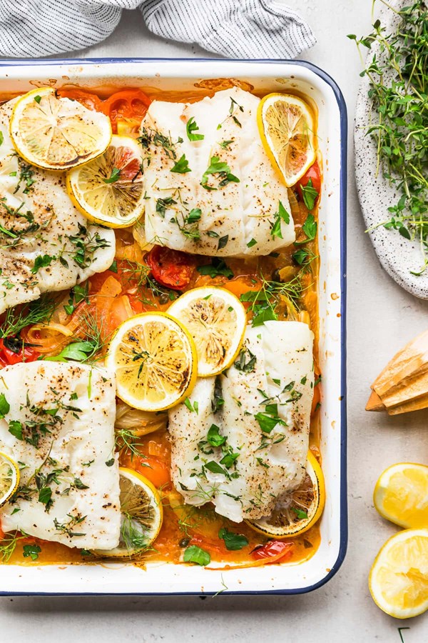 Baked cod