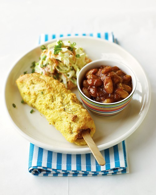 Baked corn dogs