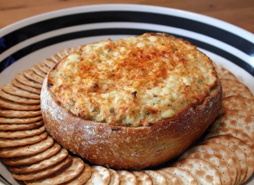 Baked crab and artichoke dip