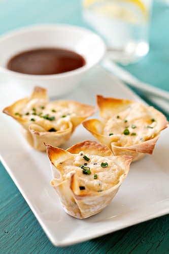 Baked crab Rangoon