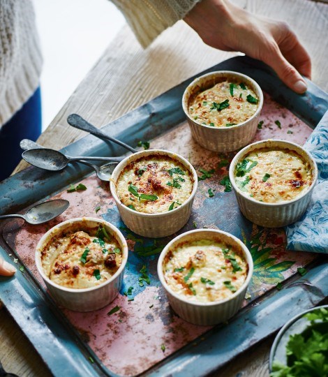 Baked creamy garlic mushrooms