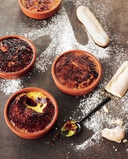 Baked custard with toffee crust (Crema Catalana)