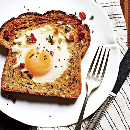Baked egg-in-a-hole