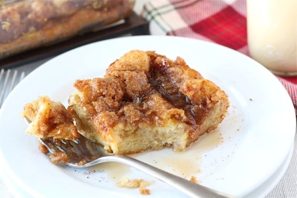 Baked eggnog French toast