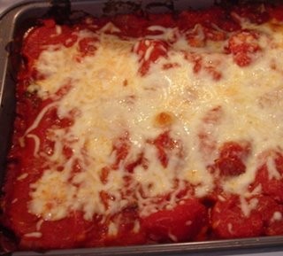 Baked eggplant Parmesan