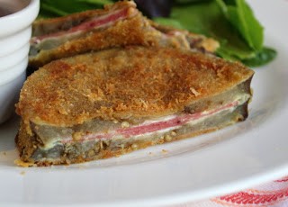 Baked eggplant sandwiches