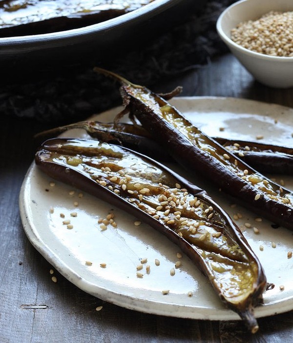 Baked eggplant with miso
