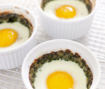 Baked eggs Florentine