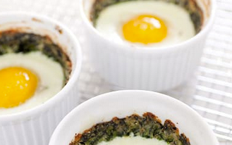 Baked eggs Florentine