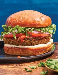 Baked falafel burgers