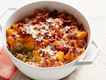 Baked farro and butternut squash