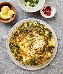 Baked feta and dill frittata