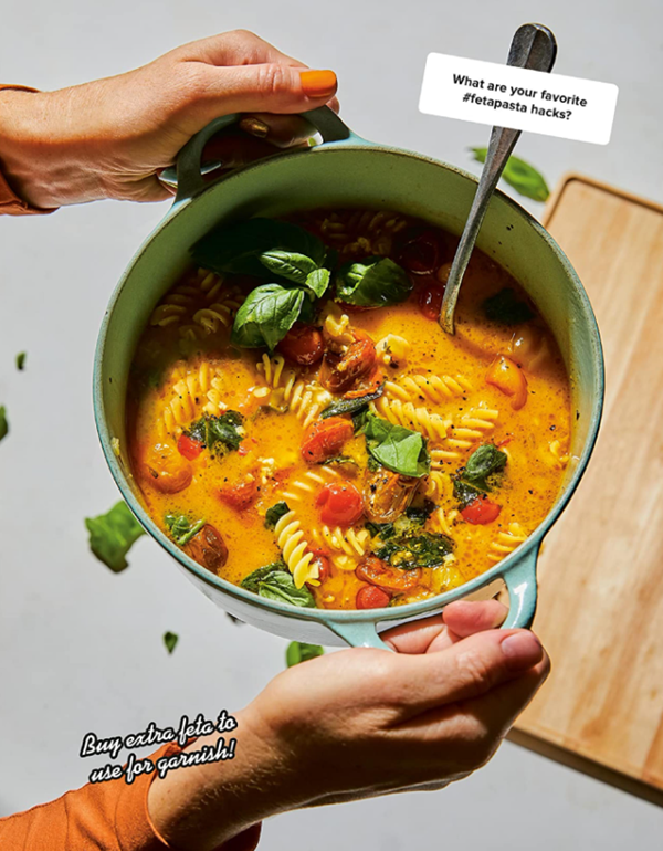 Baked feta pasta soup (@feelgoodfoodie)