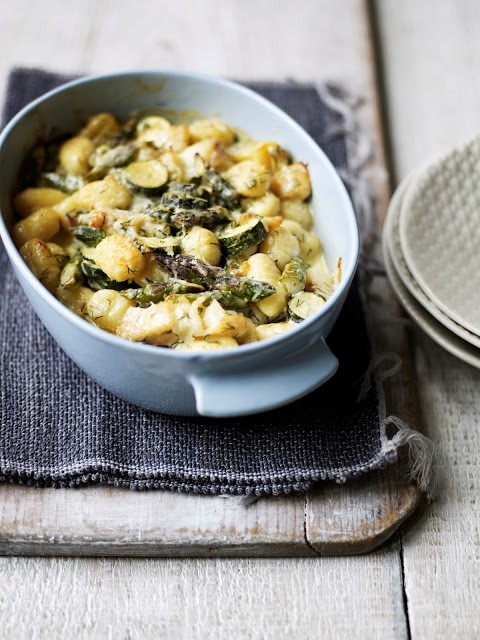 Baked finnan haddie with gnocchi & greens